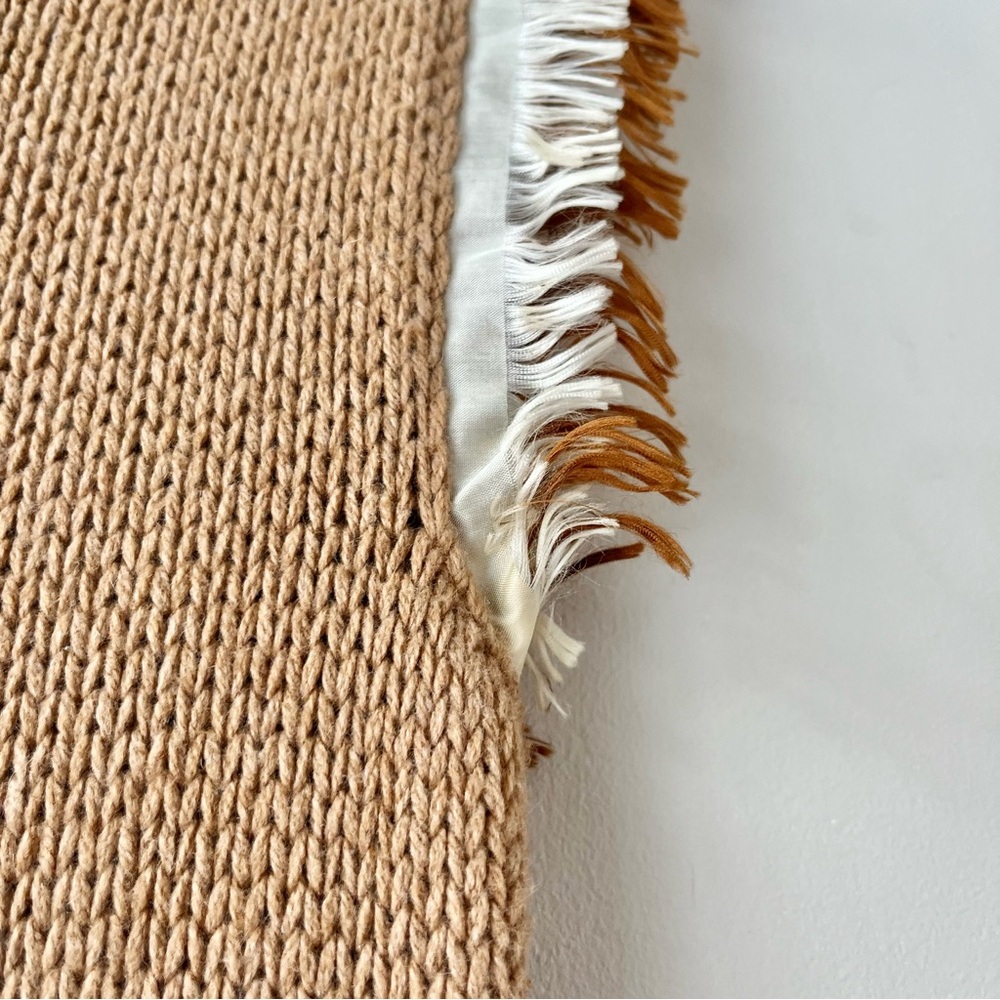 Voyage Invest In the Original | Tan Brown Knit Sweater Dress Fringe Hem - Picture 7 of 8